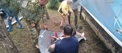 Спасатели оказали помощь коломенцу, угодившему ногой в западню