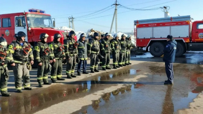 Пожарные провели учения на комбикормовом заводе в Коломне