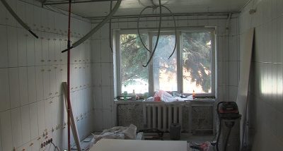 В Луховицах продолжается ремонт амбулатории "Северной"