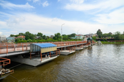Бобреневский наплавной пешеходный мост в Коломне открыт