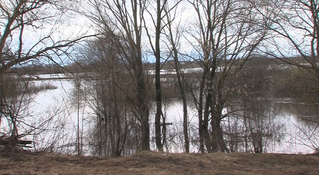 Половодье в Луховицах идёт на спад