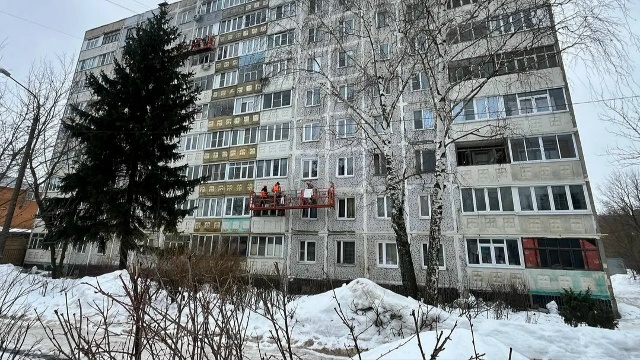 Фасад многоэтажки обновят в микрорайоне маршала Катукова в Озёрах