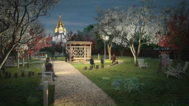 Завершается благоустройство сквера "Блюдечко"