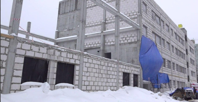 В школе №14 в Коломне продолжается строительство нового корпуса-пристроя