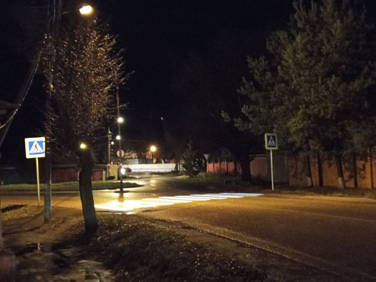Новые подсветки на пешеходных переходах Егорьевска