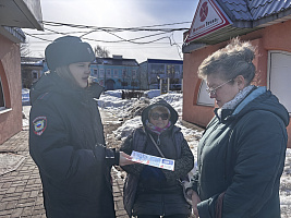 В Коломне полицейские провели для жителей города акцию «Стоп! Мошенники!»