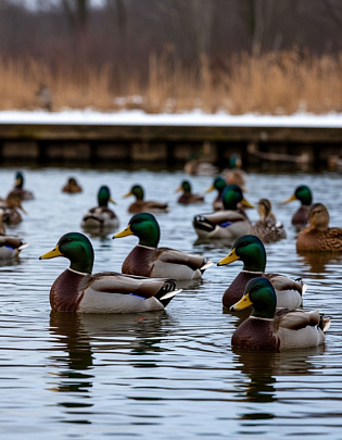 Безопасная подкормка водоплавающих в условиях похолодания  