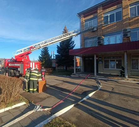 Условный пожар в отделе полиции