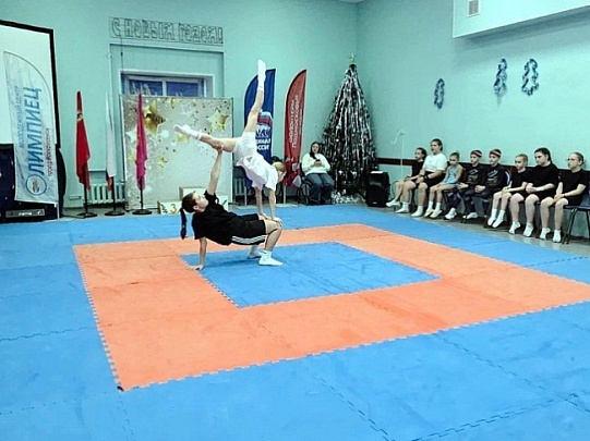 В "Олимпийце" прошёл захватывающий Кубок Деда Мороза по семейной акробатике 